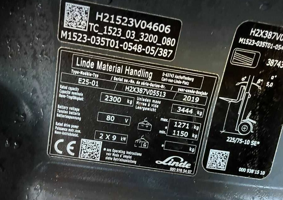 Linde E25-01 - رافعة شوكية كهربائية: صورة 4 Linde E25-01 - رافعة شوكية كهربائية: صورة 4