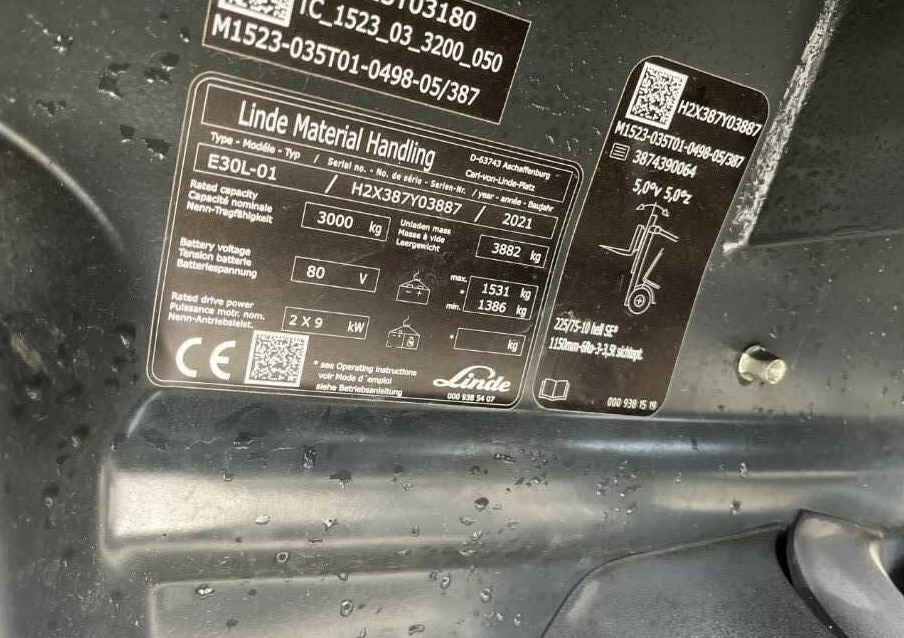 Linde E30L-01 - رافعة شوكية كهربائية: صورة 4 Linde E30L-01 - رافعة شوكية كهربائية: صورة 4