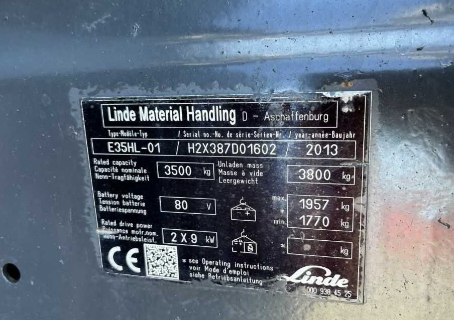 Linde E35HL-01 - رافعة شوكية كهربائية: صورة 4 Linde E35HL-01 - رافعة شوكية كهربائية: صورة 4
