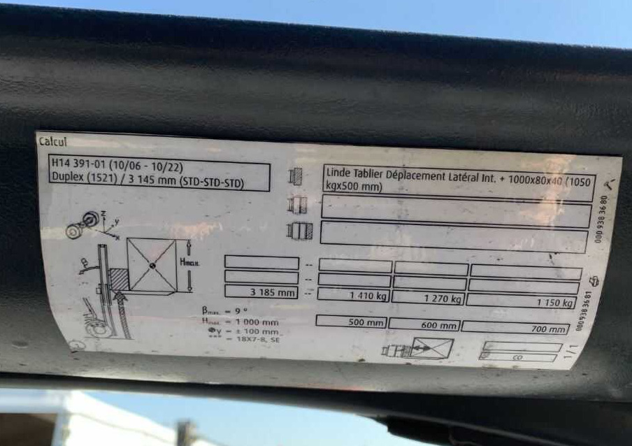 Linde H14T-01 - رافعة شوكية تعمل بالغاز: صورة 5 Linde H14T-01 - رافعة شوكية تعمل بالغاز: صورة 5