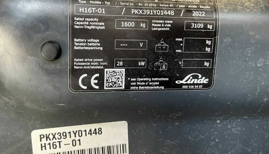 Linde H16T-01 - رافعة شوكية تعمل بالغاز: صورة 4 Linde H16T-01 - رافعة شوكية تعمل بالغاز: صورة 4