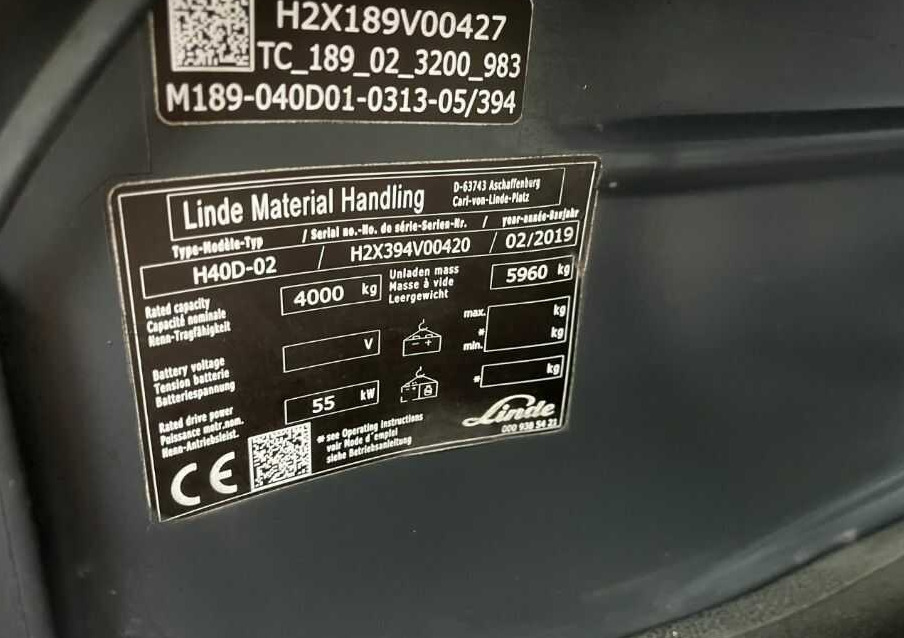 Linde H40D-02 - رافعة شوكية ديزل: صورة 4 Linde H40D-02 - رافعة شوكية ديزل: صورة 4