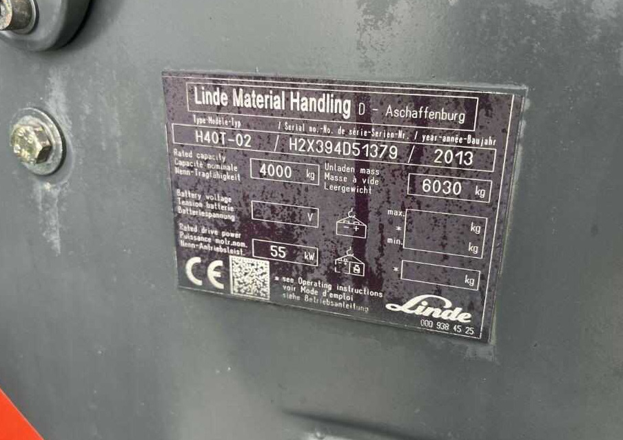 Linde H40T-02 - رافعة شوكية تعمل بالغاز: صورة 4 Linde H40T-02 - رافعة شوكية تعمل بالغاز: صورة 4