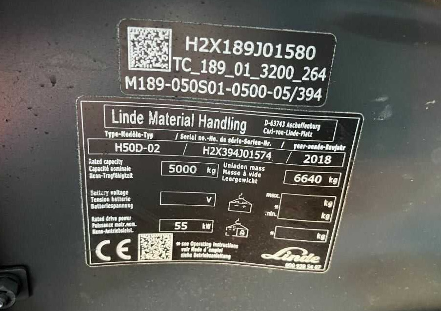 Linde H50D-02 - رافعة شوكية ديزل: صورة 4 Linde H50D-02 - رافعة شوكية ديزل: صورة 4