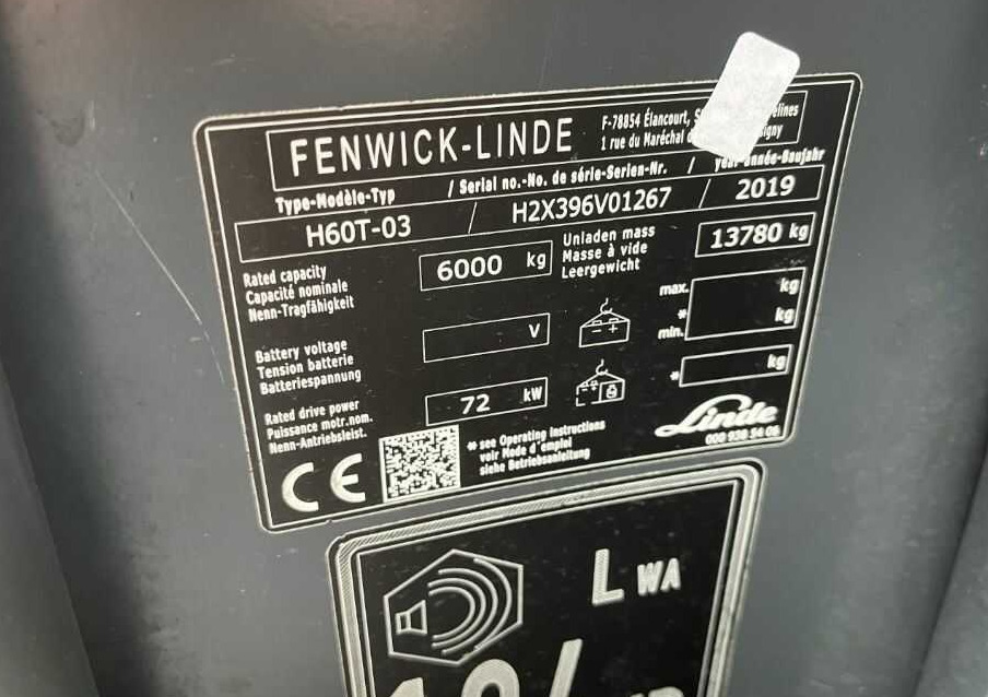 Linde H60T-03 - رافعة شوكية تعمل بالغاز: صورة 4 Linde H60T-03 - رافعة شوكية تعمل بالغاز: صورة 4