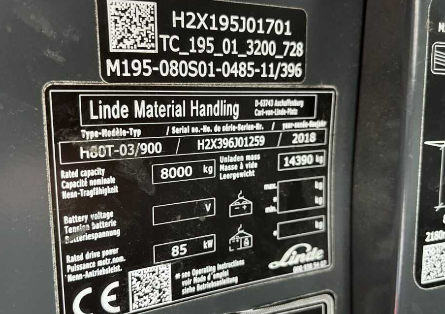 رافعة شوكية تعمل بالغاز Linde H80T-03/900: صورة 10