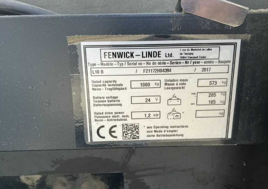 Linde L10B - آلة التكديس: صورة 4 Linde L10B - آلة التكديس: صورة 4