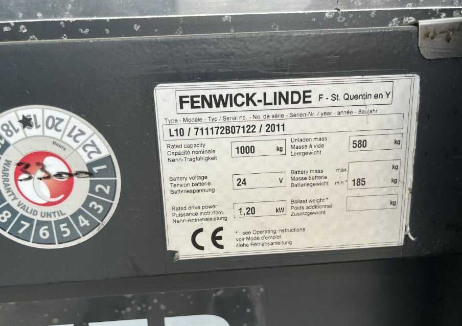 Linde L10 - آلة التكديس: صورة 4 Linde L10 - آلة التكديس: صورة 4