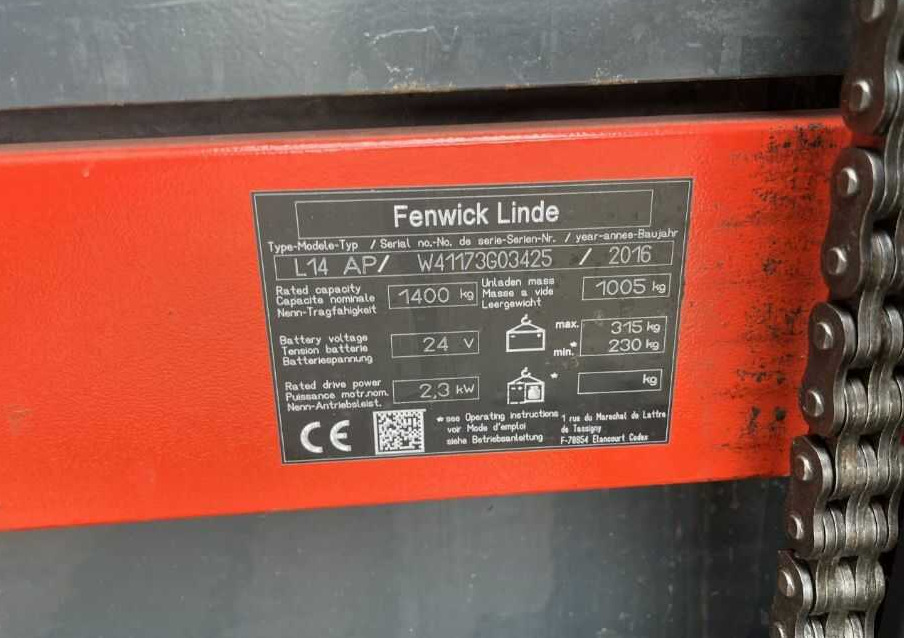 Linde L14LAP - آلة التكديس: صورة 4 Linde L14LAP - آلة التكديس: صورة 4