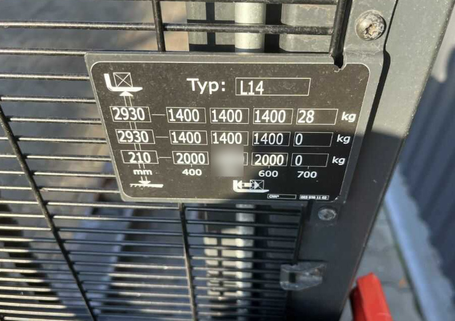 Linde L14 - آلة التكديس: صورة 5 Linde L14 - آلة التكديس: صورة 5