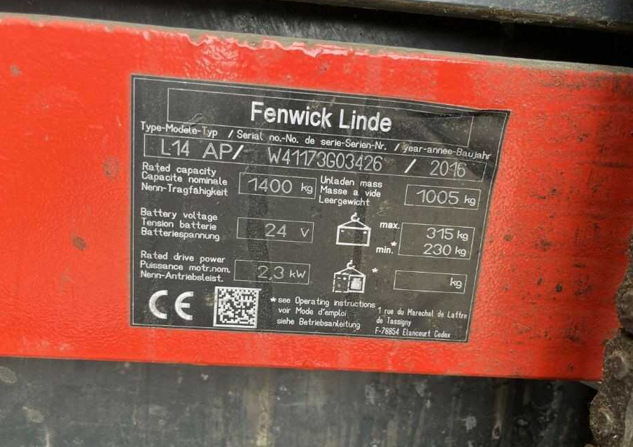 Linde L14lAP - آلة التكديس: صورة 4 Linde L14lAP - آلة التكديس: صورة 4