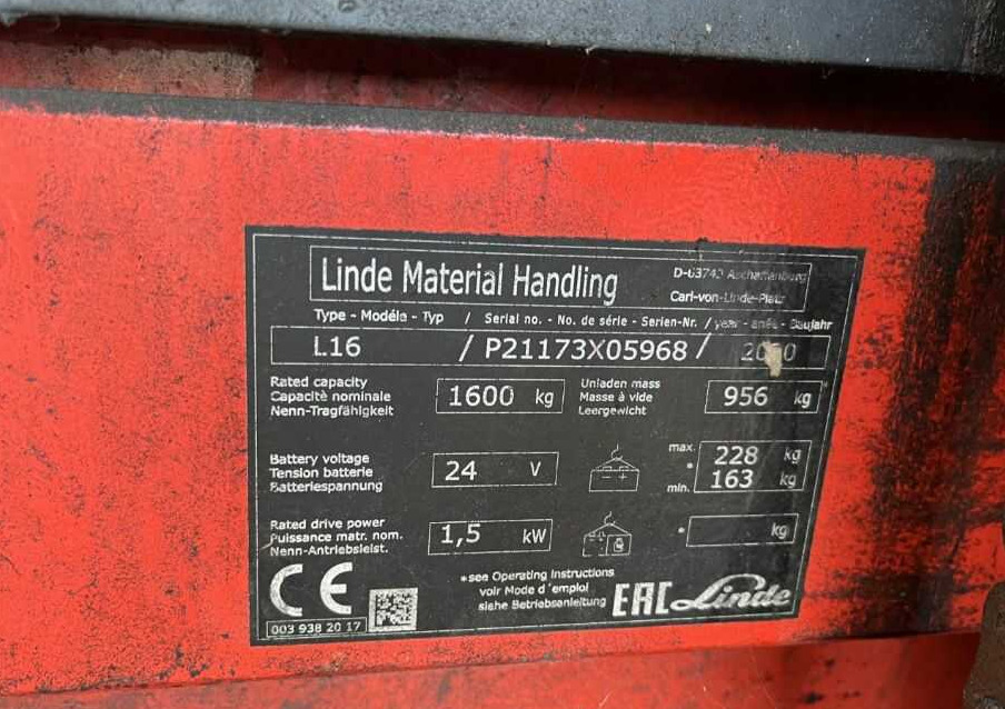Linde L16 - آلة التكديس: صورة 4 Linde L16 - آلة التكديس: صورة 4