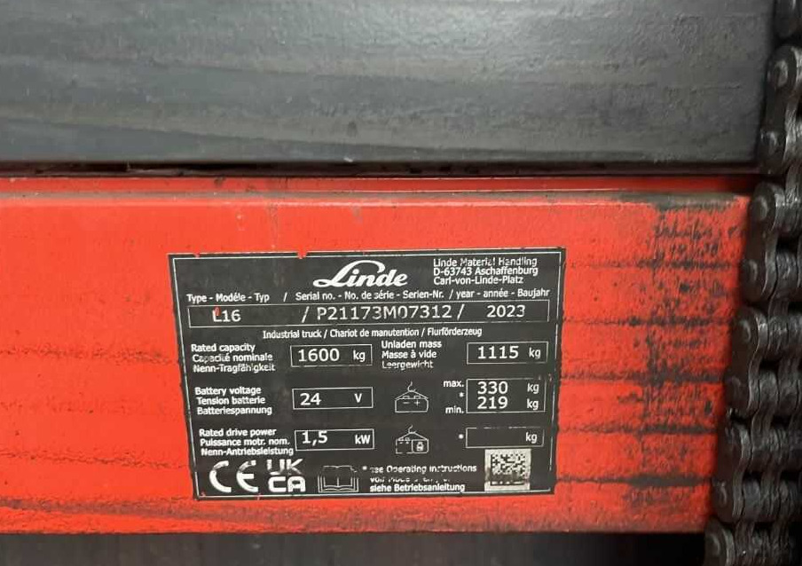 Linde L16 - آلة التكديس: صورة 4 Linde L16 - آلة التكديس: صورة 4