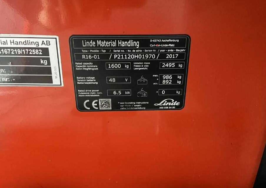 Linde R16-01 - شاحنة مناوِلة: صورة 4 Linde R16-01 - شاحنة مناوِلة: صورة 4