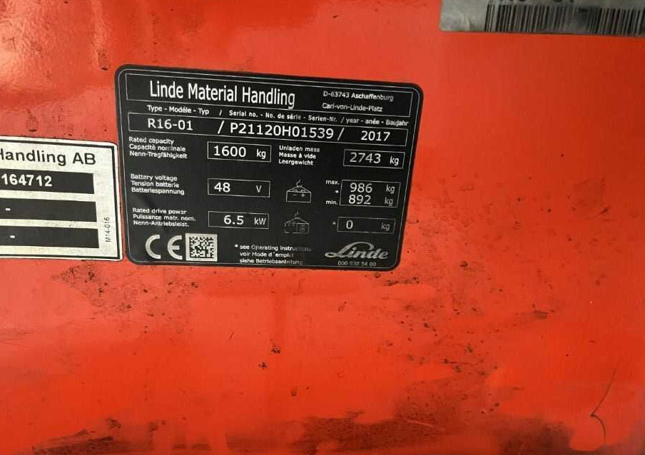 Linde R16-01 - شاحنة مناوِلة: صورة 4 Linde R16-01 - شاحنة مناوِلة: صورة 4