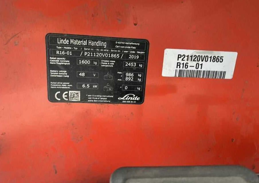 Linde R16-01 - شاحنة مناوِلة: صورة 4 Linde R16-01 - شاحنة مناوِلة: صورة 4
