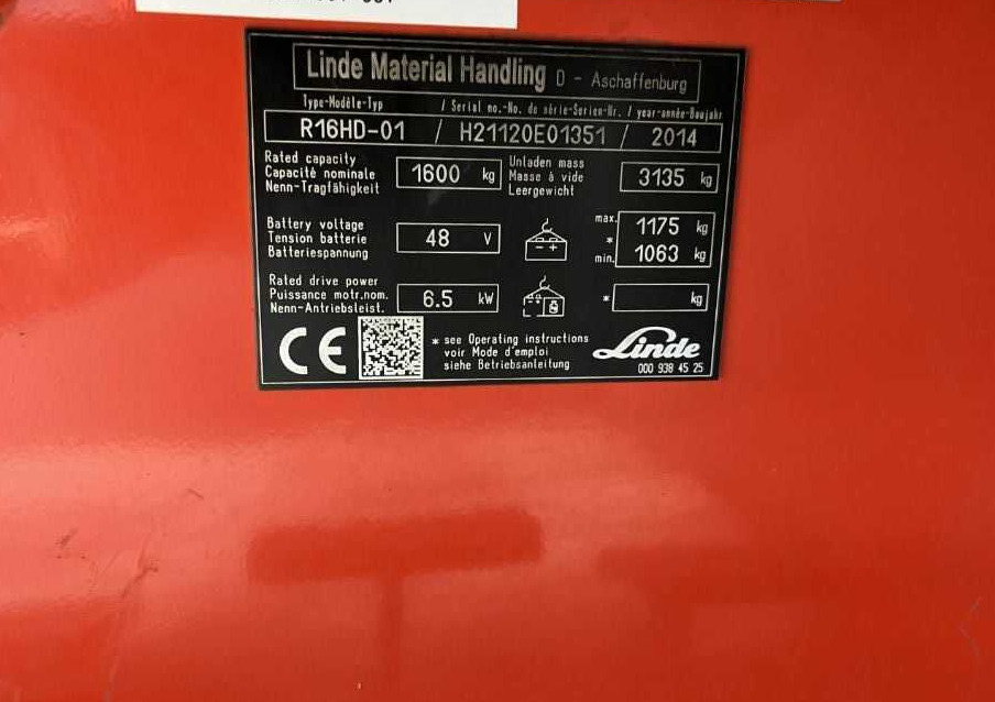 Linde R16HD-01 - شاحنة مناوِلة: صورة 4 Linde R16HD-01 - شاحنة مناوِلة: صورة 4