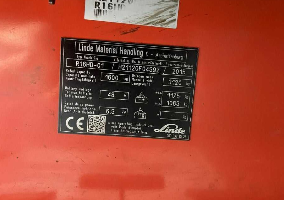 Linde R16HD-01 - شاحنة مناوِلة: صورة 4 Linde R16HD-01 - شاحنة مناوِلة: صورة 4