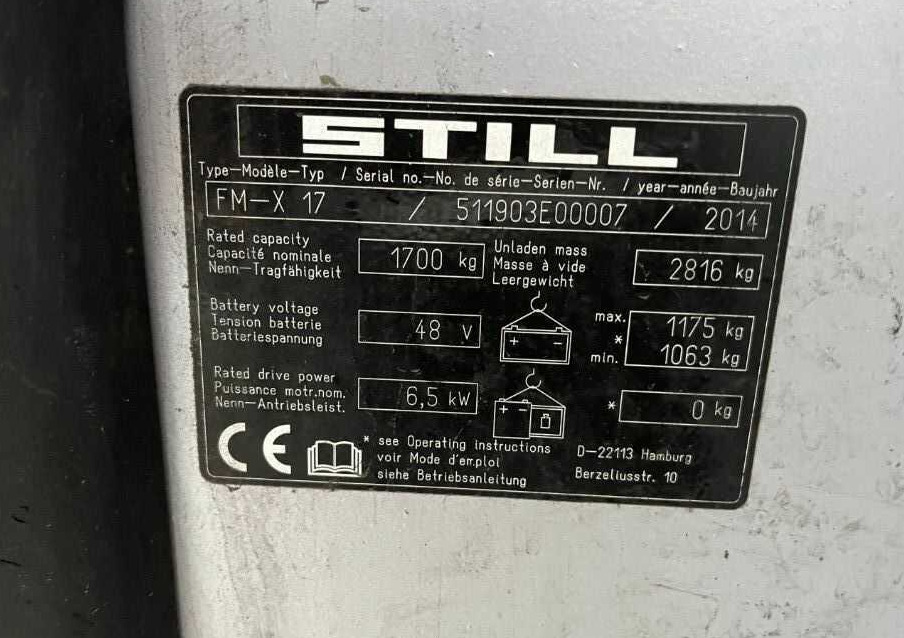 Still FM-X17 - شاحنة مناوِلة: صورة 4 Still FM-X17 - شاحنة مناوِلة: صورة 4