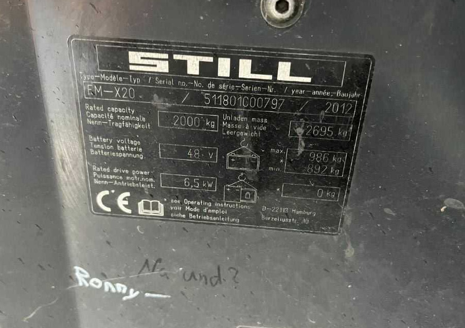 Still FM-X20 - شاحنة مناوِلة: صورة 4 Still FM-X20 - شاحنة مناوِلة: صورة 4