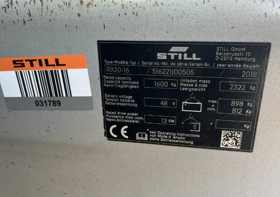 Still RX20-16 - رافعة شوكية كهربائية: صورة 4 Still RX20-16 - رافعة شوكية كهربائية: صورة 4