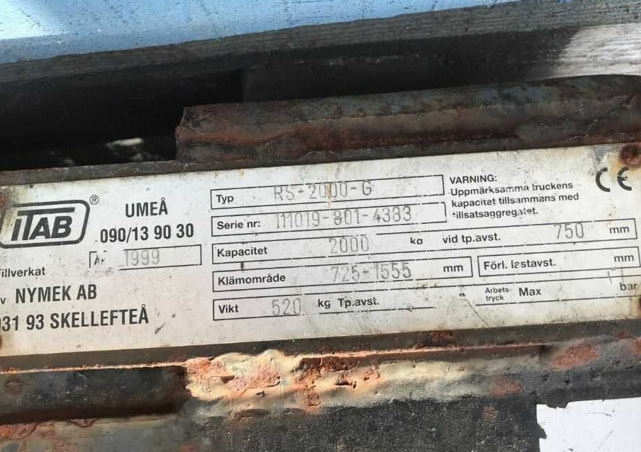 TAB RS-200-G - المشبك - رافعة شوكية: صورة 1 TAB RS-200-G - المشبك - رافعة شوكية: صورة 1