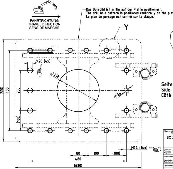 جديدة قارنة توصيل هيدروليكي Liebherr Likufix SW33 Adapterplatte NEU lagernd: صورة 13