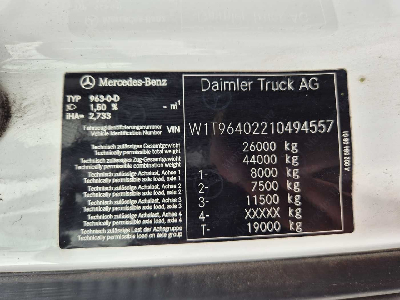 شاحنة قلاب Mercedes-Benz Arocs 2643 L 6x2/4 VDL AHK Funk Vorlaufachse: صورة 15