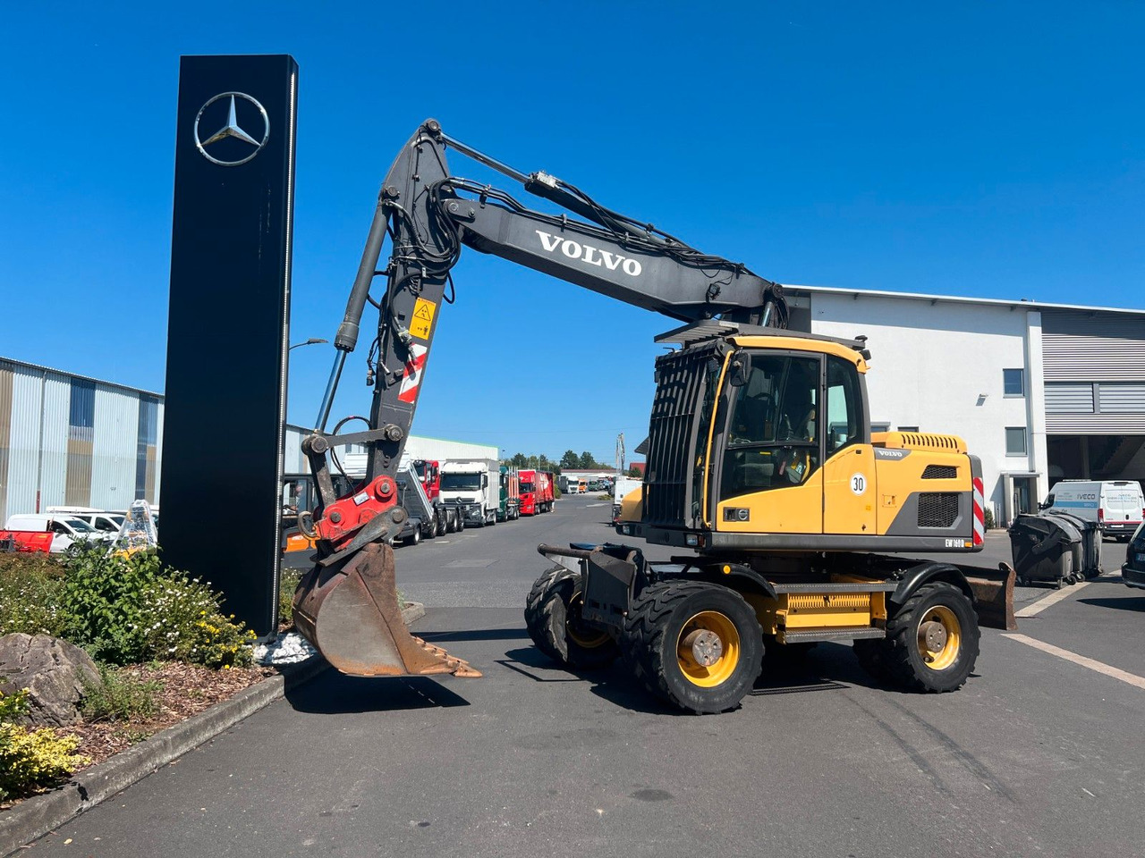 Volvo EW160D / 2014 / 1xTieflöffel / Forstschutzgitter - حفارة دولاب: صورة 1 Volvo EW160D / 2014 / 1xTieflöffel / Forstschutzgitter - حفارة دولاب: صورة 1