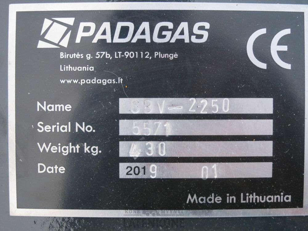 منفاخ الثلج Padagas Traktorin Lumilinko SBV-2250: صورة 19