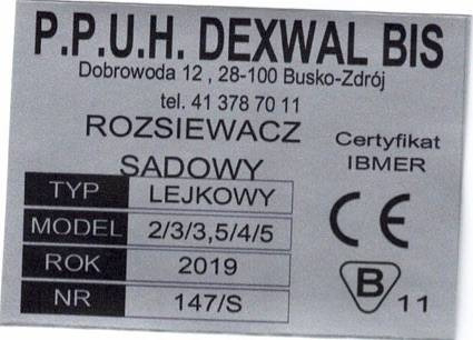 Dexwal fertilizer spreader 300 l - آلة رش السماد: صورة 4 Dexwal fertilizer spreader 300 l - آلة رش السماد: صورة 4