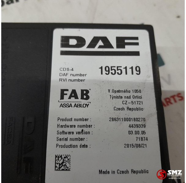 DAF Occ ECU CDS4 regeleenheid DAF - وحدة تحكم الكتروني - شاحنة: صورة 5 DAF Occ ECU CDS4 regeleenheid DAF - وحدة تحكم الكتروني - شاحنة: صورة 5