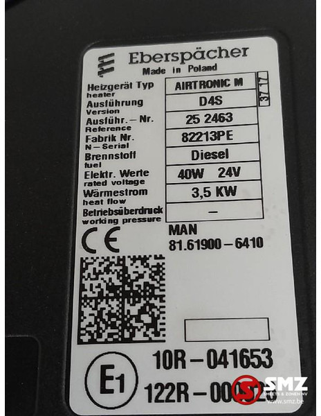 MAN Occ standverwarming D4S Airtronic M 3,5KW MAN - تدفئة/ تهوية - شاحنة: صورة 5 MAN Occ standverwarming D4S Airtronic M 3,5KW MAN - تدفئة/ تهوية - شاحنة: صورة 5