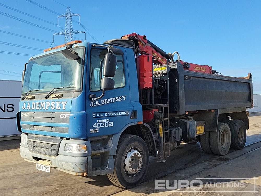 2007 DAF CF75 310 - شاحنة قلاب, شاحنة كرين: صورة 1 2007 DAF CF75 310 - شاحنة قلاب, شاحنة كرين: صورة 1