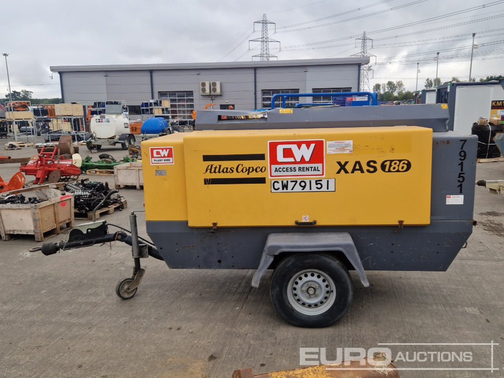 2012 Atlas Copco XAS186 - الضاغط: صورة 2 2012 Atlas Copco XAS186 - الضاغط: صورة 2