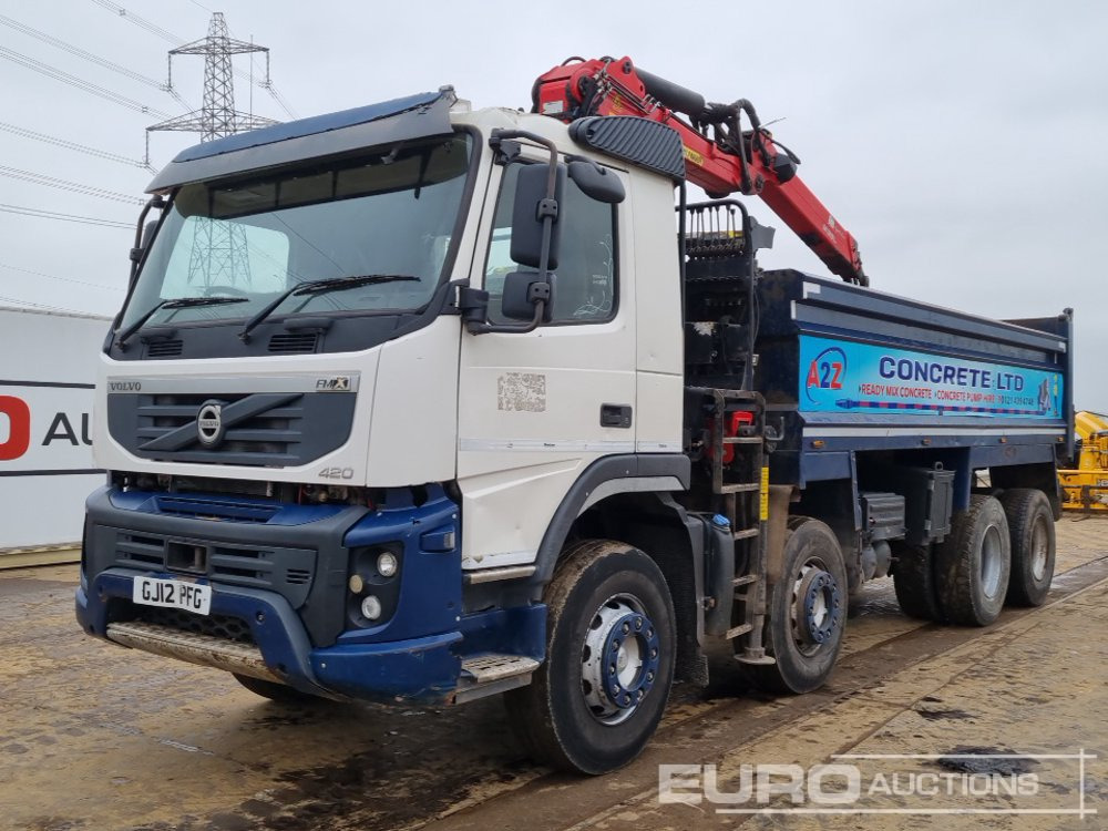2012 Volvo FMX420 - شاحنة قلاب, شاحنة كرين: صورة 1 2012 Volvo FMX420 - شاحنة قلاب, شاحنة كرين: صورة 1