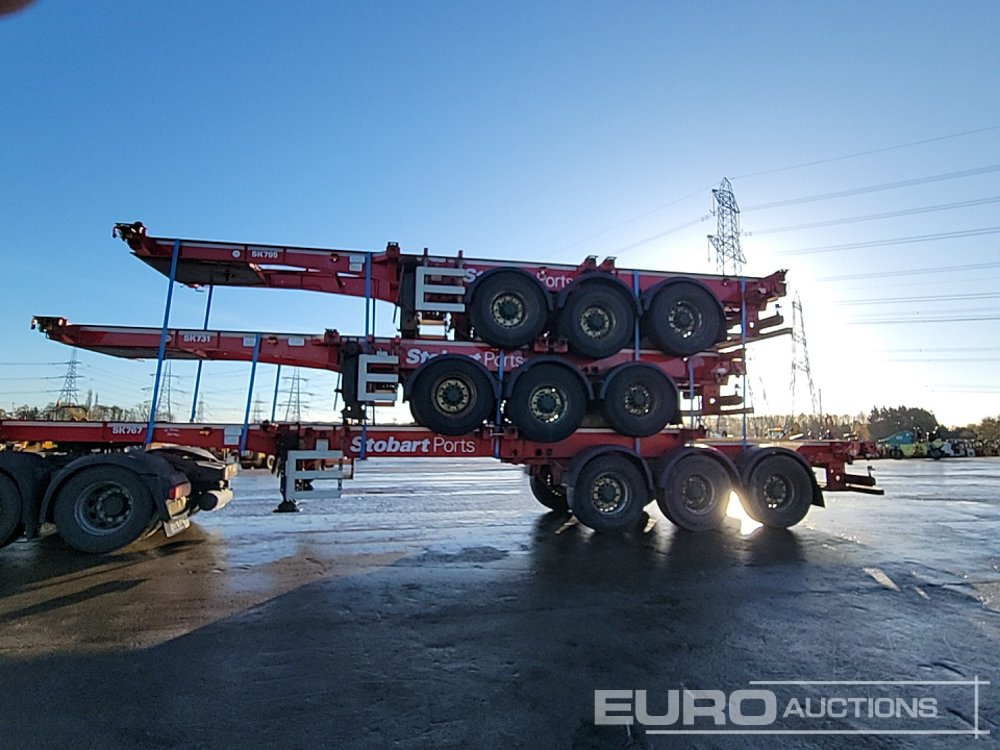 2015 SDC Tri Axle Sliding Skeletal Trailer (3 of) - نصف مقطورة مسطحة: صورة 2 2015 SDC Tri Axle Sliding Skeletal Trailer (3 of) - نصف مقطورة مسطحة: صورة 2