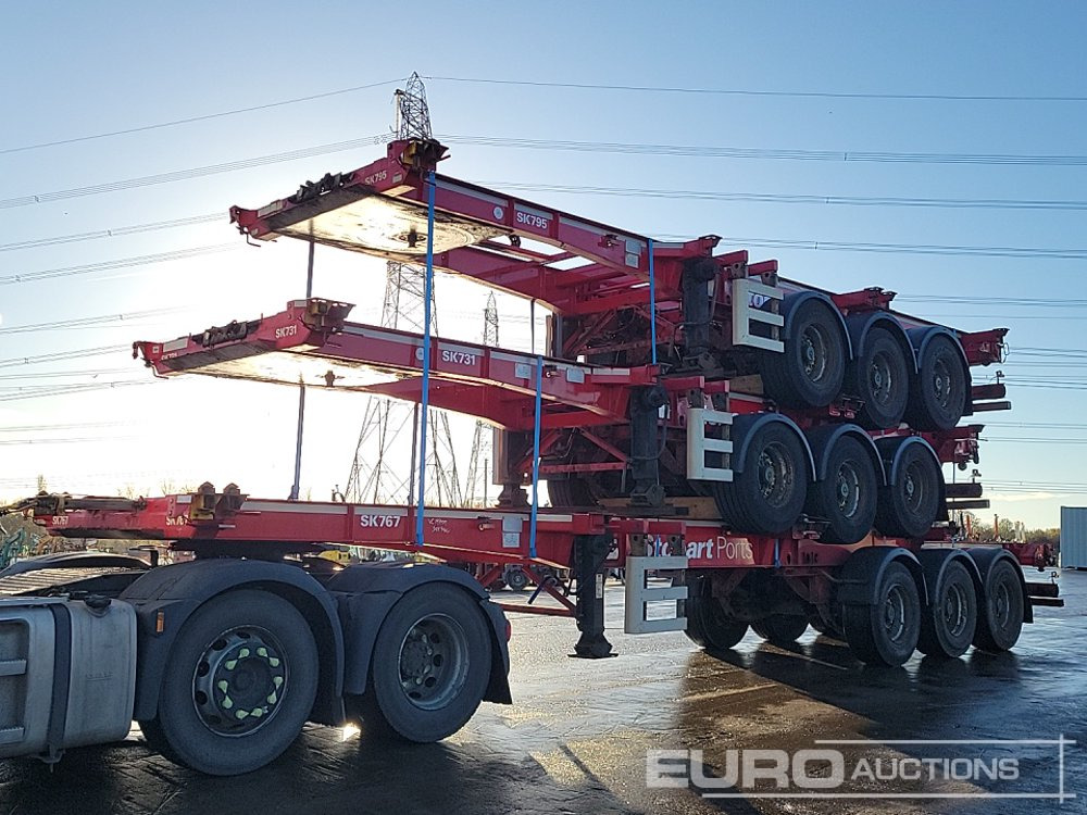 2015 SDC Tri Axle Sliding Skeletal Trailer (3 of) - نصف مقطورة مسطحة: صورة 1 2015 SDC Tri Axle Sliding Skeletal Trailer (3 of) - نصف مقطورة مسطحة: صورة 1