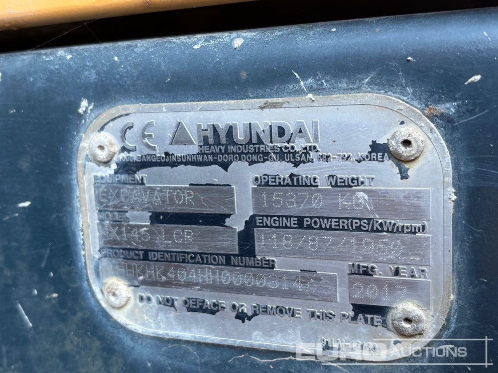 حفار زحاف 2017 Hyundai HX145LCR: صورة 10