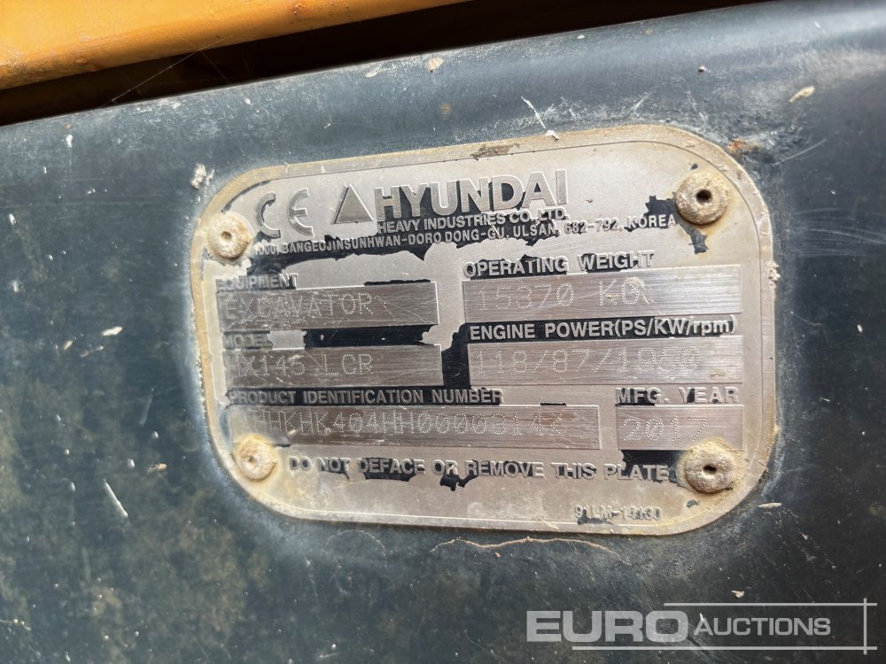 حفار زحاف 2017 Hyundai HX145LCR: صورة 9