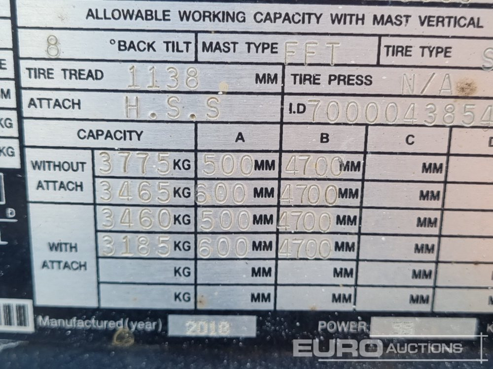 رافعة شوكية 2018 Doosan D40SC-7: صورة 42