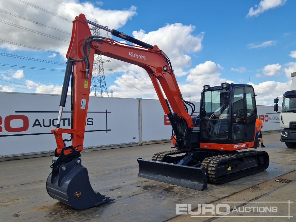 2018 Kubota KX080-4A - حفارة مُصَّغرة: صورة 1 2018 Kubota KX080-4A - حفارة مُصَّغرة: صورة 1