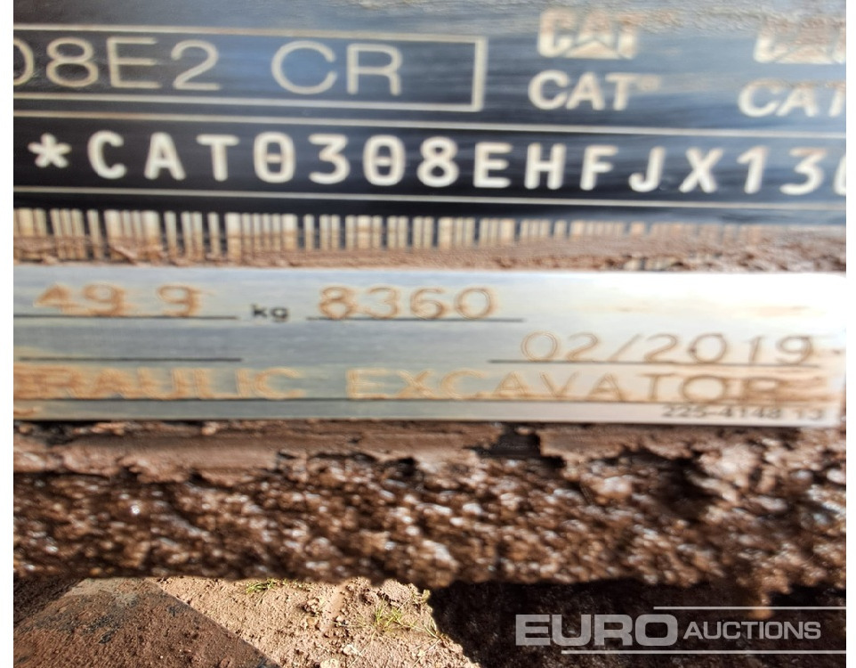 حفارة مُصَّغرة 2019 CAT 308E2 CR: صورة 9