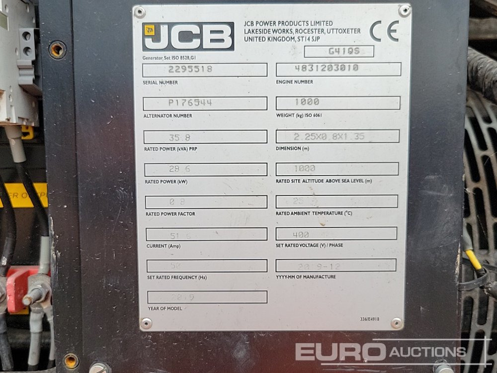 مجموعة المولدات 2019 JCB G41QS: صورة 28
