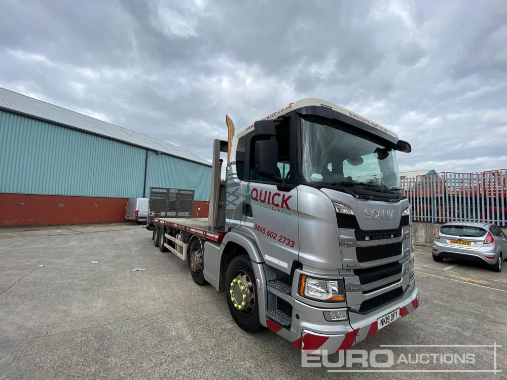 2019 Scania G450 - شاحنات مسطحة: صورة 1 2019 Scania G450 - شاحنات مسطحة: صورة 1
