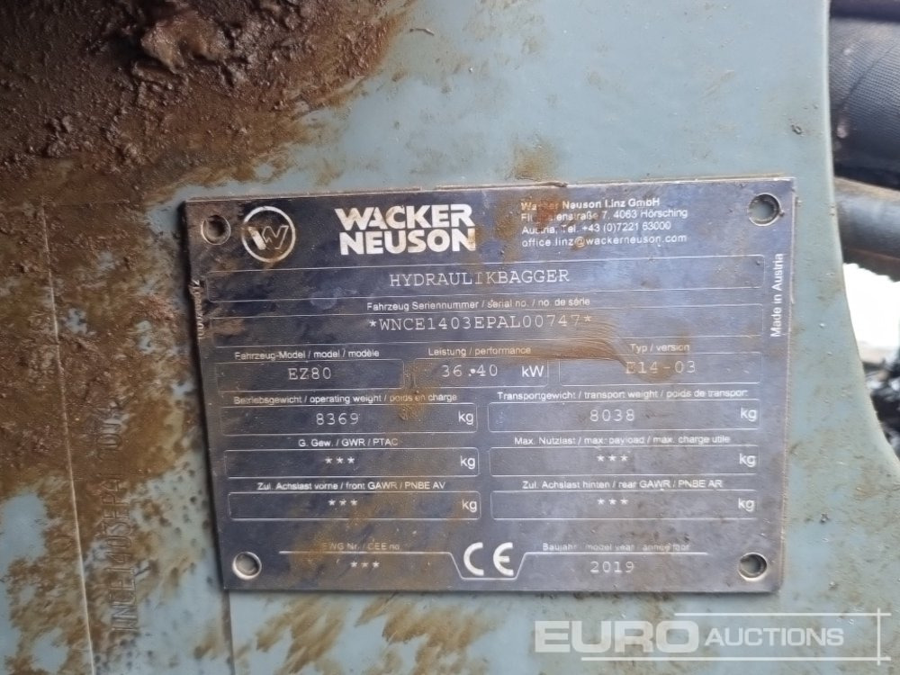 حفارة مُصَّغرة 2019 Wacker Neuson EZ80: صورة 43