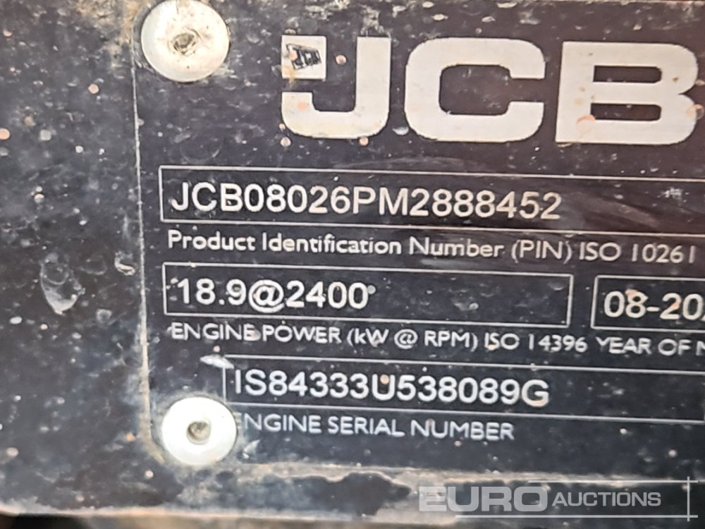 حفارة مُصَّغرة 2021 JCB 8026CTS: صورة 47