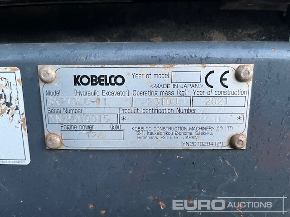 2021 Kobelco SK210LC-11 - حفار زحاف: صورة 4 2021 Kobelco SK210LC-11 - حفار زحاف: صورة 4