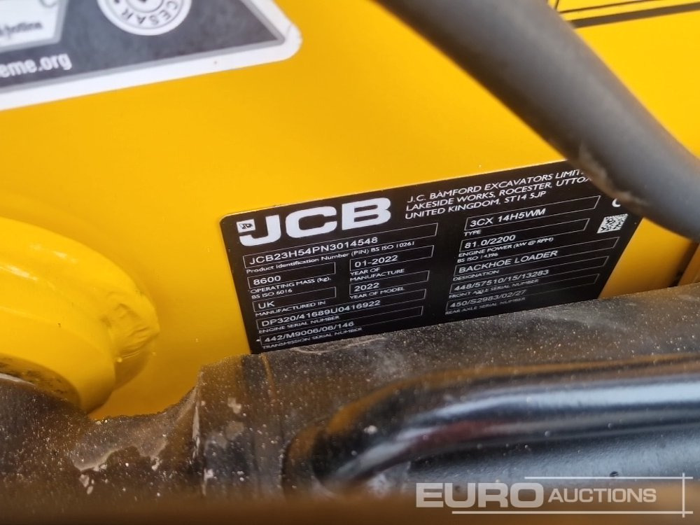 جرافة حفار 2022 JCB 3CX P21: صورة 41