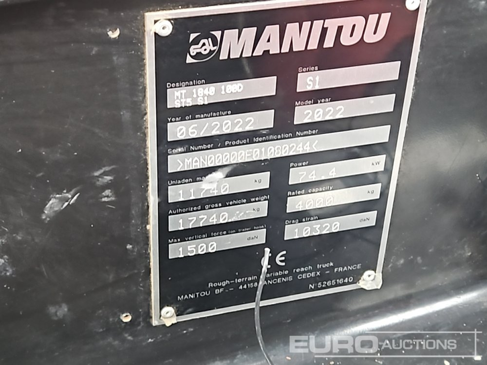رافعة تلسكوبية 2022 Manitou MT1840: صورة 43 رافعة تلسكوبية 2022 Manitou MT1840: صورة 43